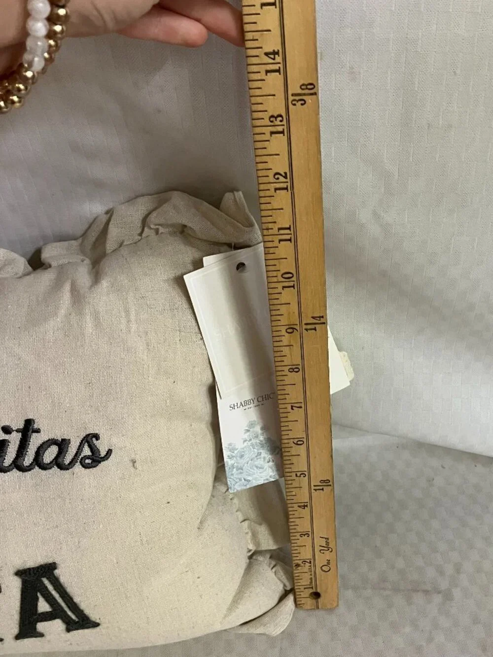 Shabby Chic Decorative Pillow 18x12